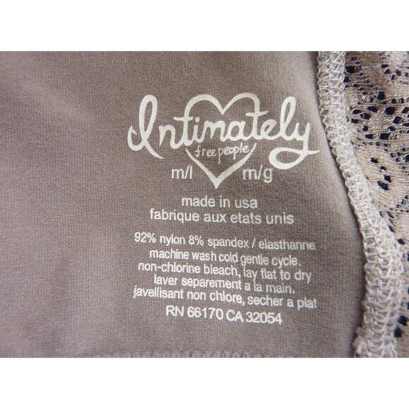 NWOT Lace Scalloped Bandeau Bra Free People Intimately Tube Top M/L Mauve Gray - Picture 4 of 5
